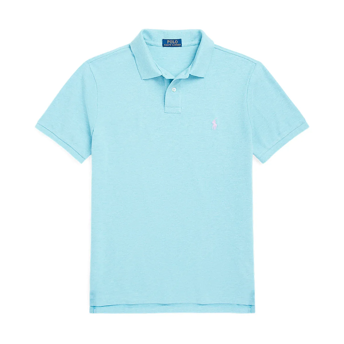 Ralph Lauren - Custom Slim Fit Mesh Polo Shirt in Turquoise