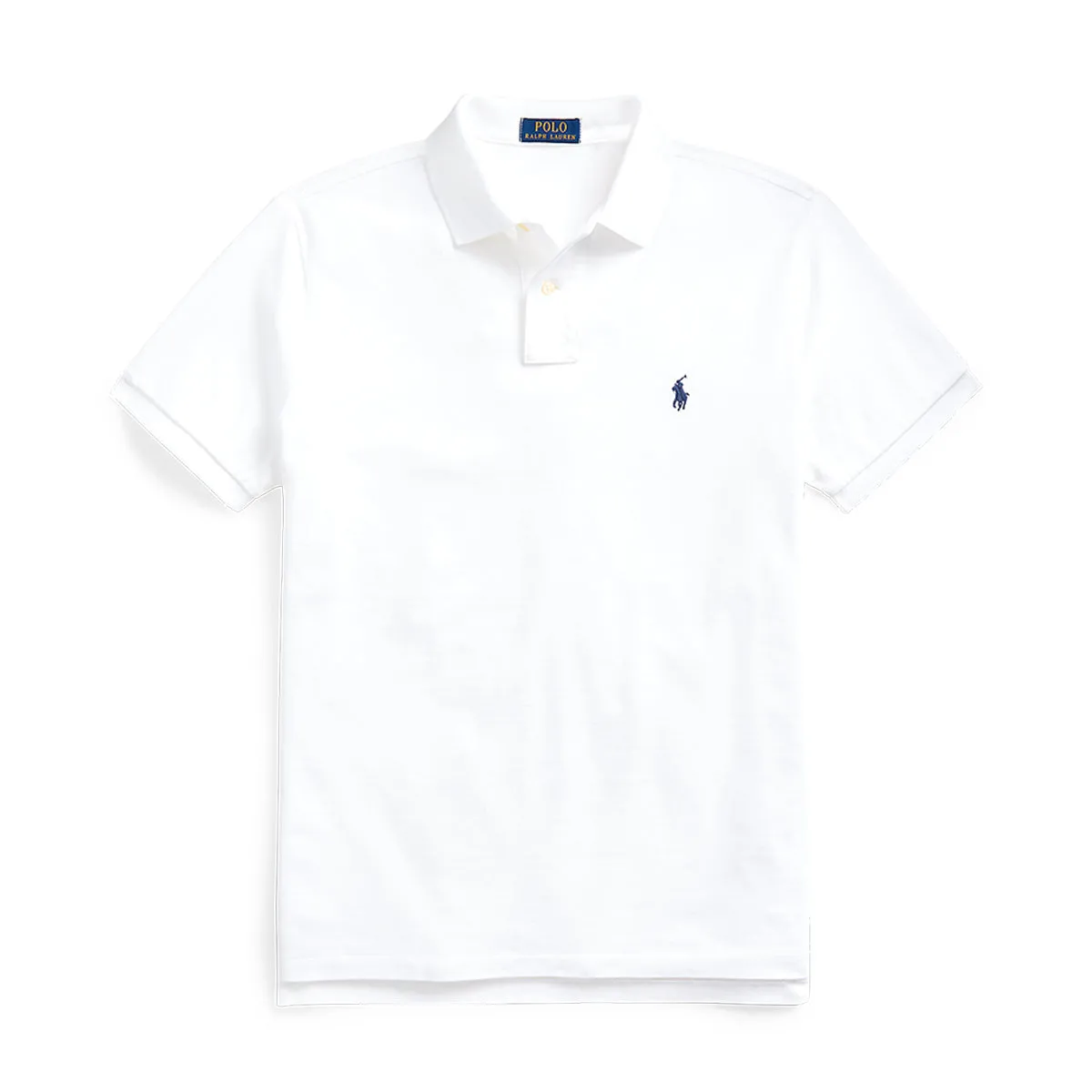 Ralph Lauren - Custom Slim Fit Mesh Polo Shirt in White