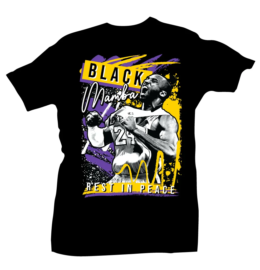 RIP Kobe Black Tee