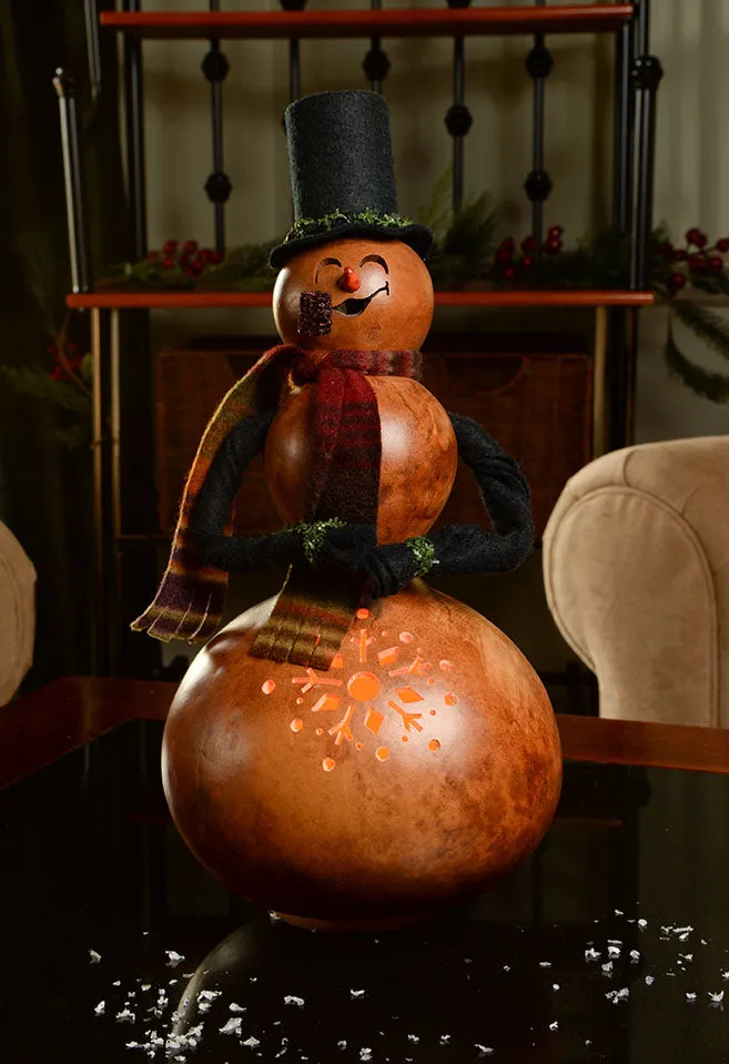 Rockwell Snowman Gourd - Available in Multiple Sizes