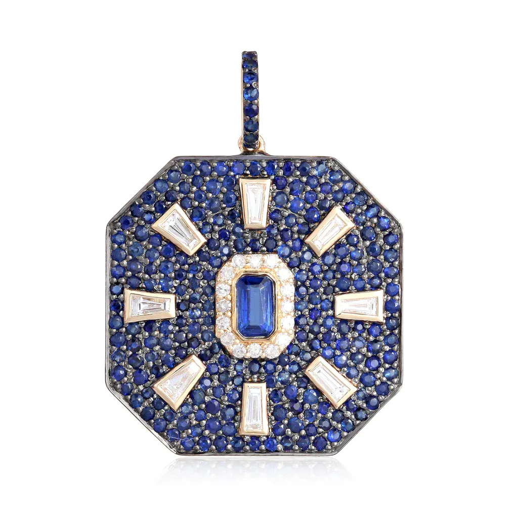 SAREE SAPPHIRE OCTOGAN PENDANT