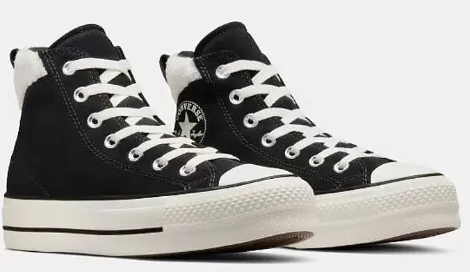 shoes Converse Chuck Taylor All Star Puff Lift Cozy Platform Hi - A09377/Black/Egret/Black - women´s