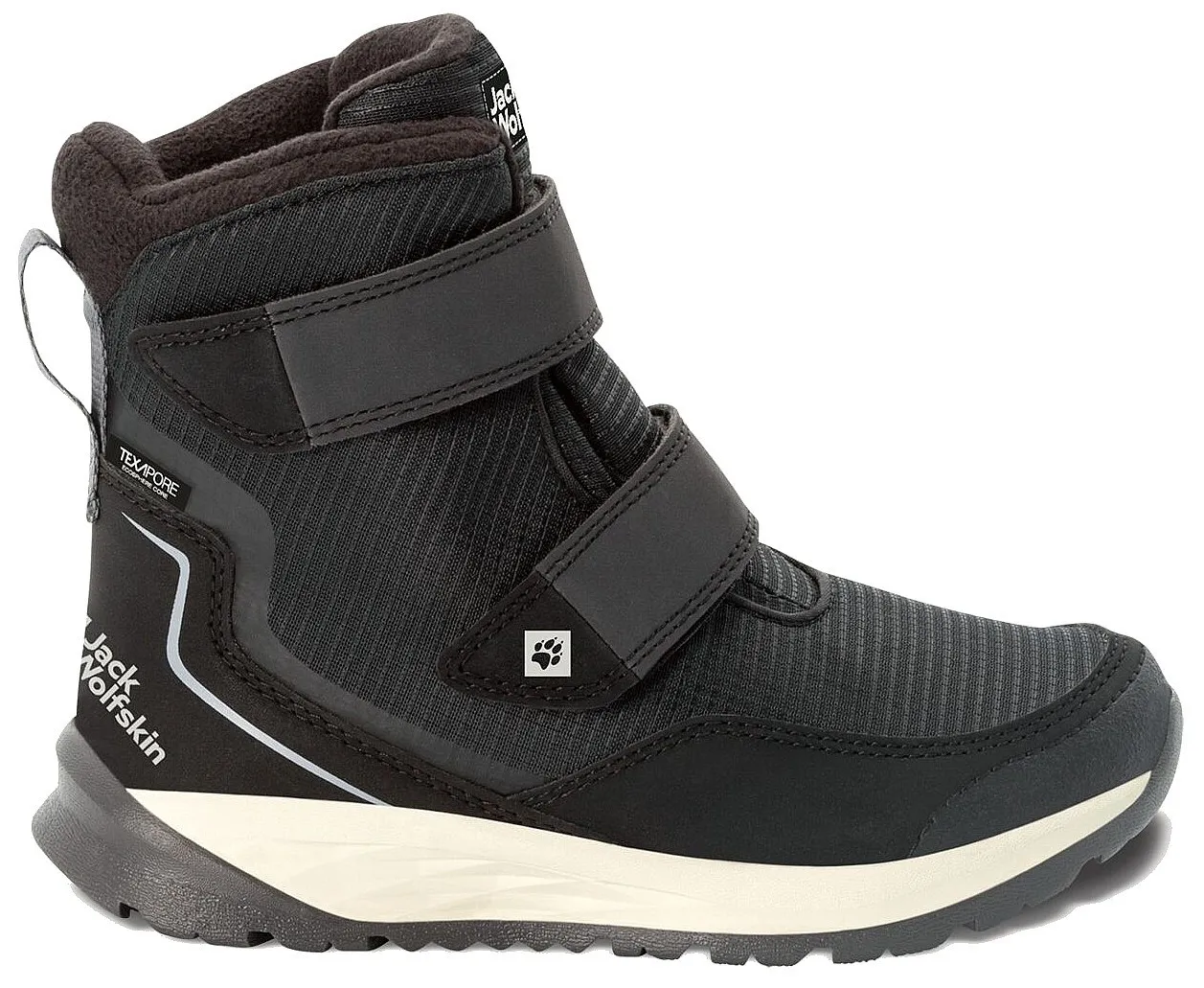 shoes Jack Wolfskin Polar Bear Texapore High VC - Black/Grey - unisex junior