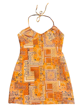 Size 14 - Sister Studios Orange Linen Sadie Dress