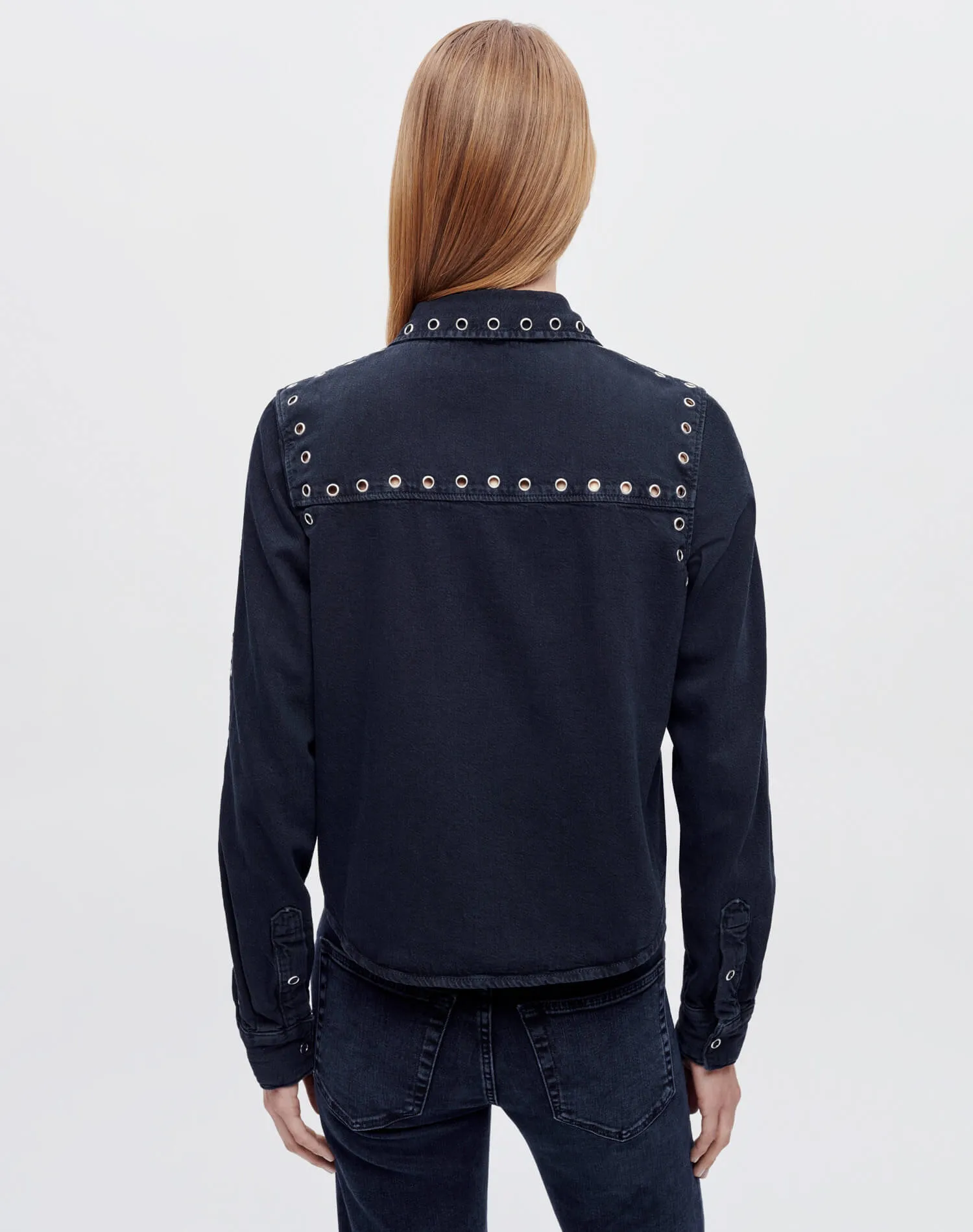 Slim Denim Shirt - Grommet Blacken Blue