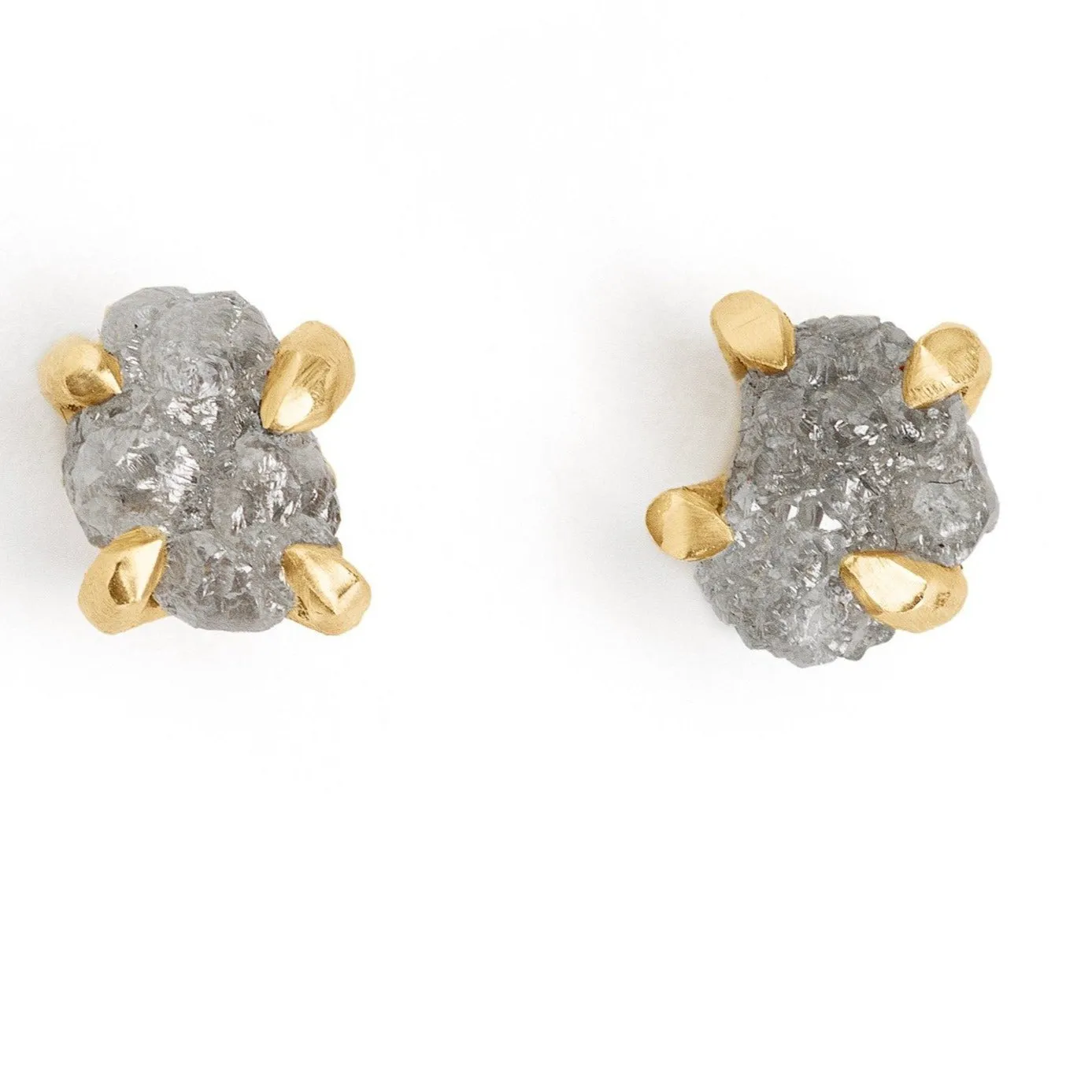 Sloan Rough Grey Diamond Studs