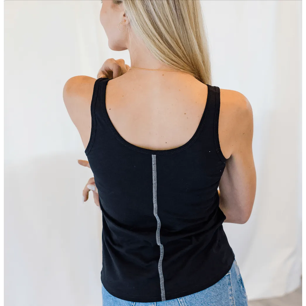 Smooth 2-Layer Tank in Black