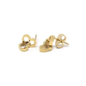 Stainless St Hearts Earrings Gold Pl