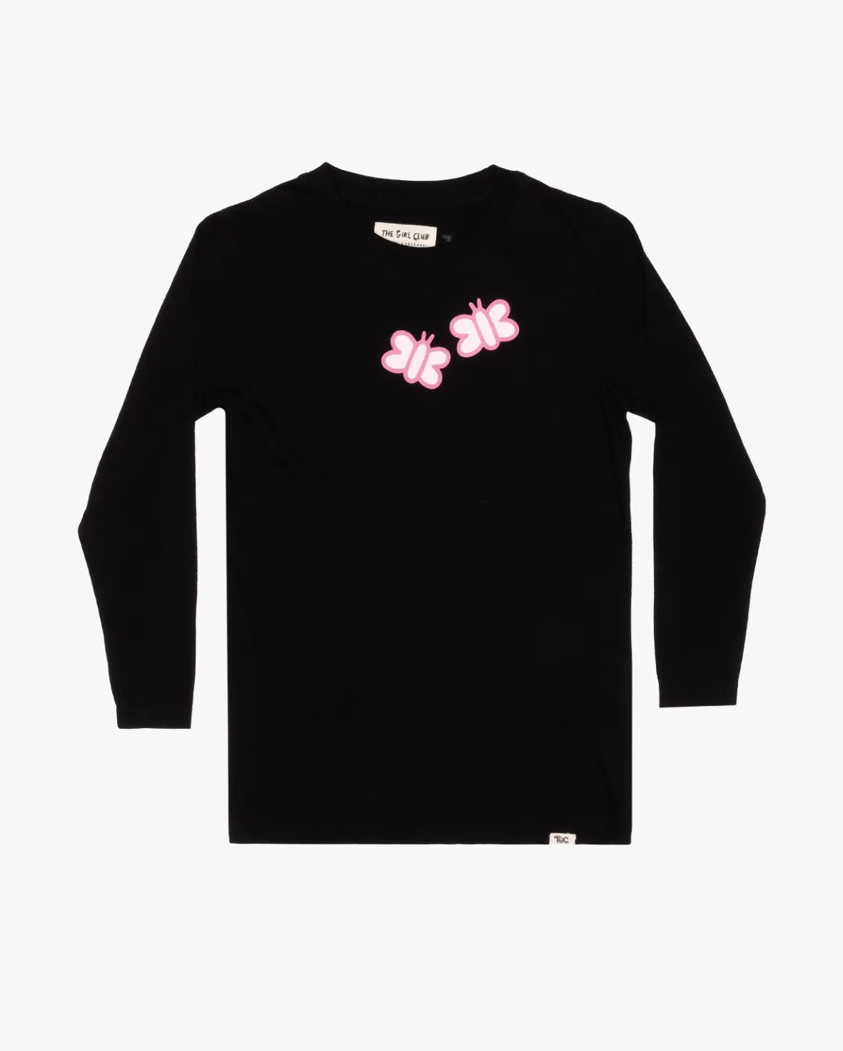 TGC Happy Is Beautiful Black LS Tee