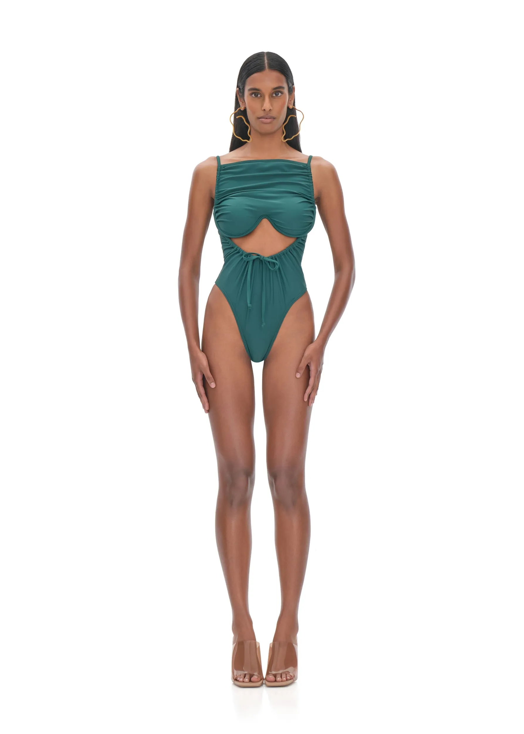 TIACA FOREST GREEN ONE PIECE SWIMSUIT