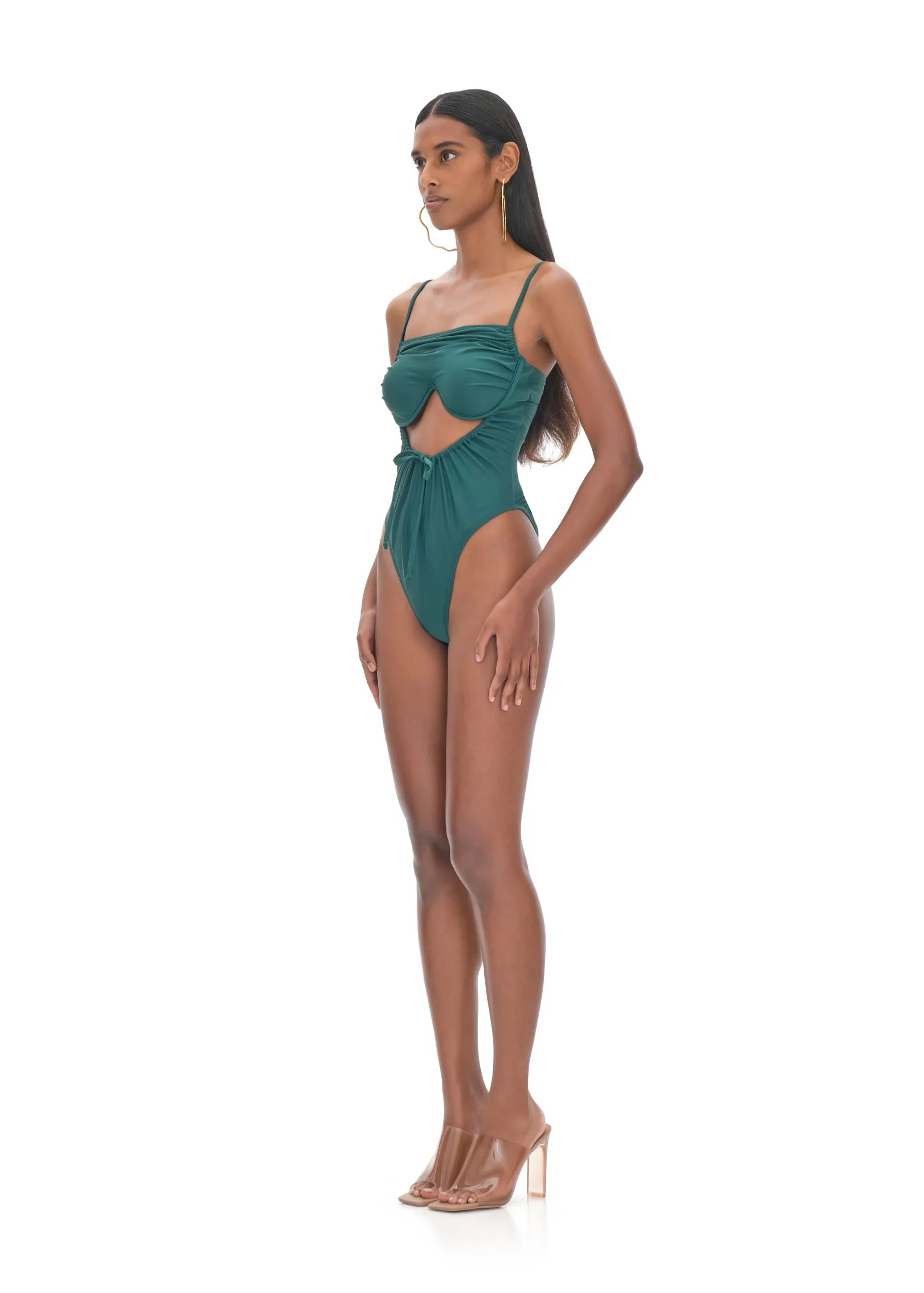 TIACA FOREST GREEN ONE PIECE SWIMSUIT