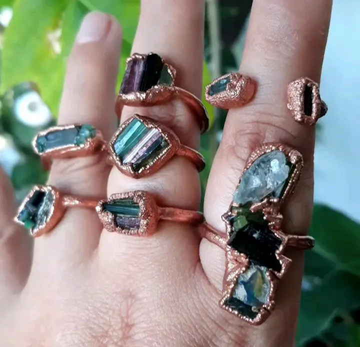 Tourmaline Stacker Rings