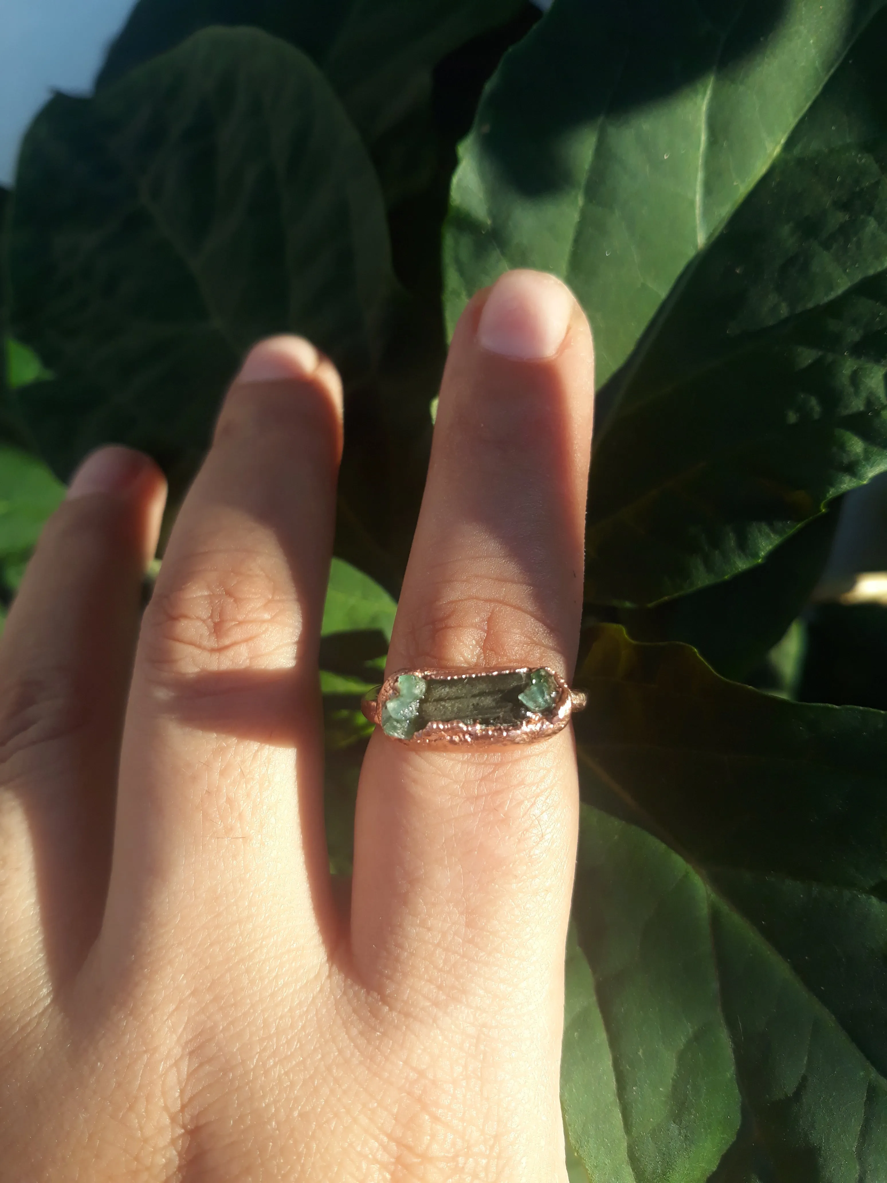 Tourmaline Stacker Rings