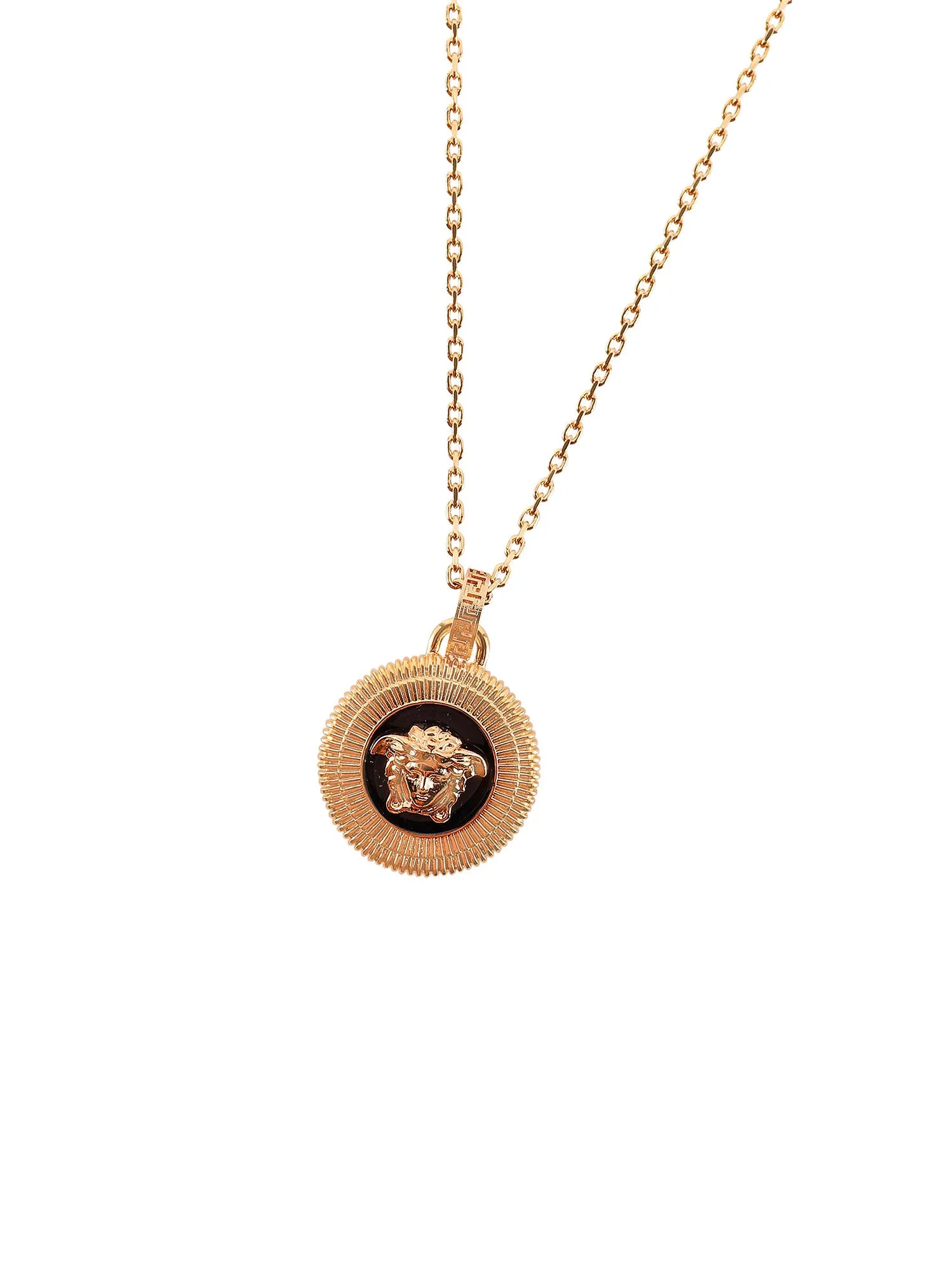 Versace Logo Plaque Chained Necklace