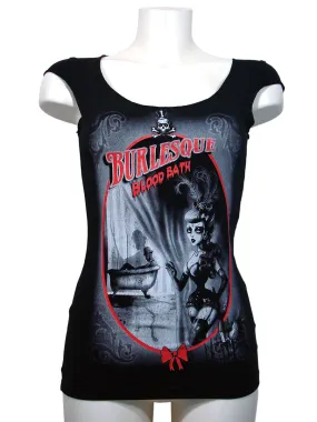 Women's Black T-shirt Burleska Blood Bath